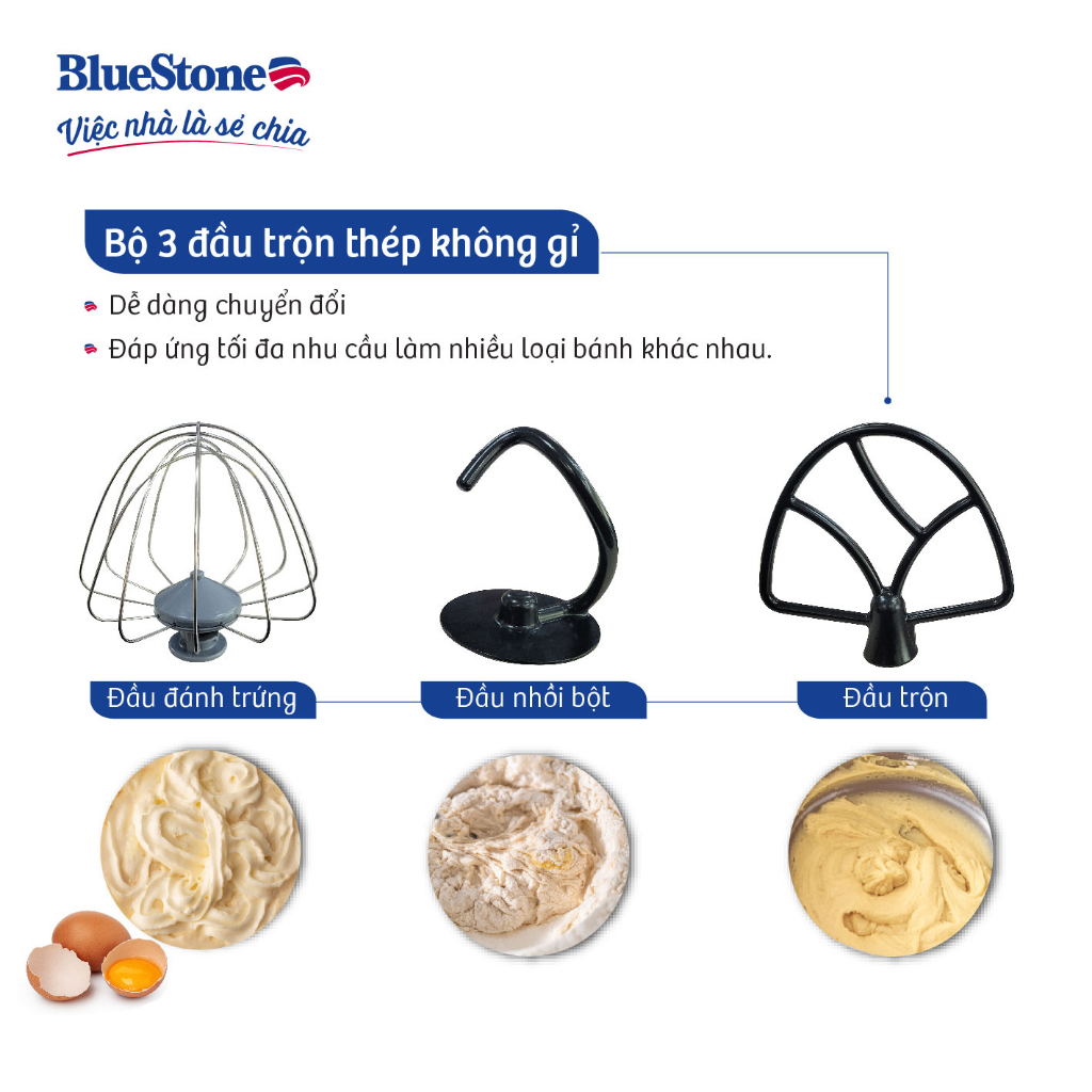 Máy đánh trứng trộn bột BlueStone HMB-6383