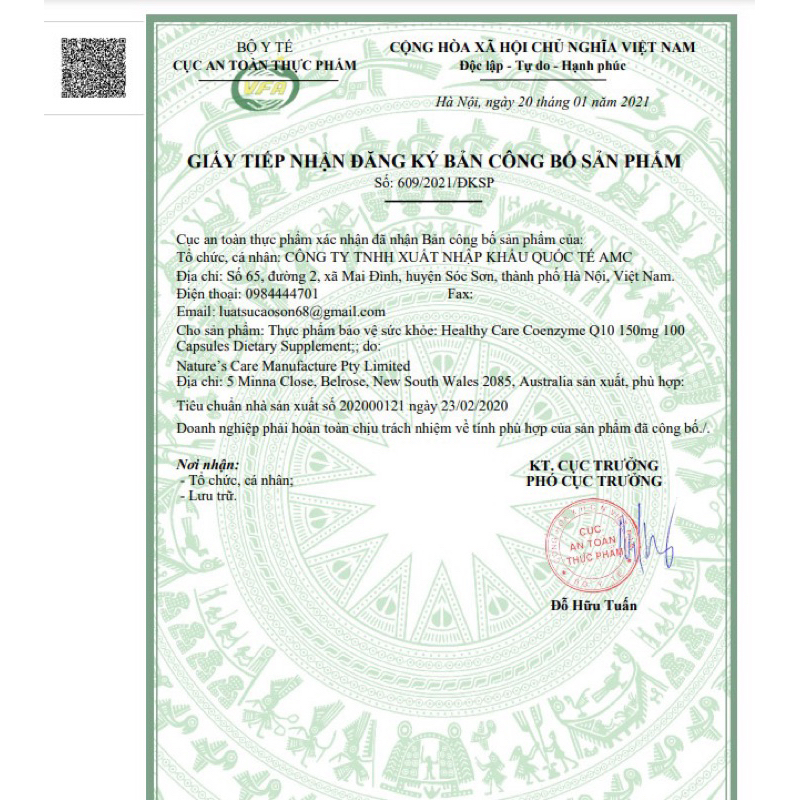 Viên uống bổ tim mạch healthy care coenzyme q10 150mg 100 viên úc