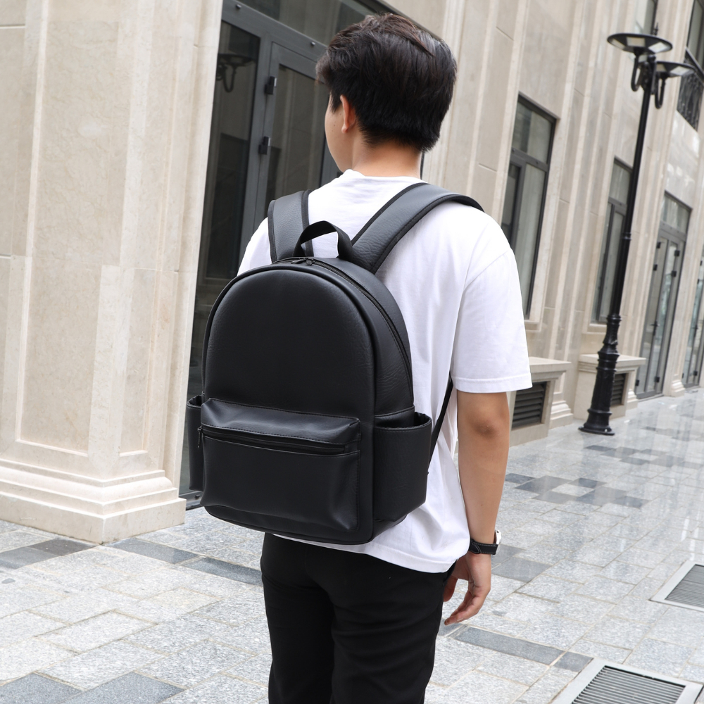 Balo da nam nữ chất liệu PU nhập khẩu chống thấm - LAZA Bergen Backpack 605 - Hàng thiết kế chính hãng