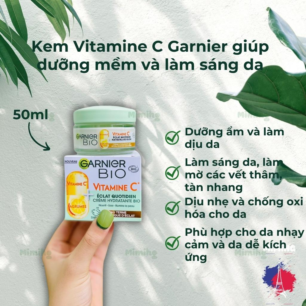 Kem Garnier Vitamine C hữu cơ giúp dưỡng mềm và làm sáng da_MiMi HG