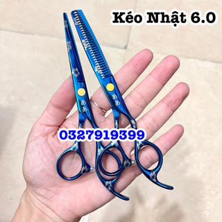 ✅freeship✅  Kéo cắt tóc Nhật 6.0 cao cấp ( kéo hoa )