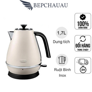 Ấm siêu tốc delonghi distinta, dung tích 1.7l, nhập đức, bh 12 tháng, bepchauau