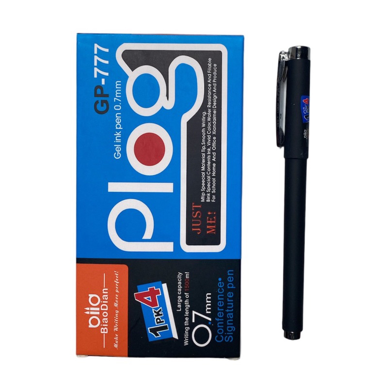 Bút chép kinh_Bút bi viết chữ đẹp Hàn Quốc GP777 ngòi 0.7mm mực Gel có nắp mực đen
