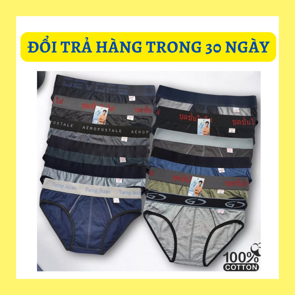 Quần Lót Nam Cao Cấp Nhiều Lưng Ngẫu Nhiên - Quần Sịp Nam Chất Coton Thoáng Mát, Quần Xì Màu Sắc Nam Tính