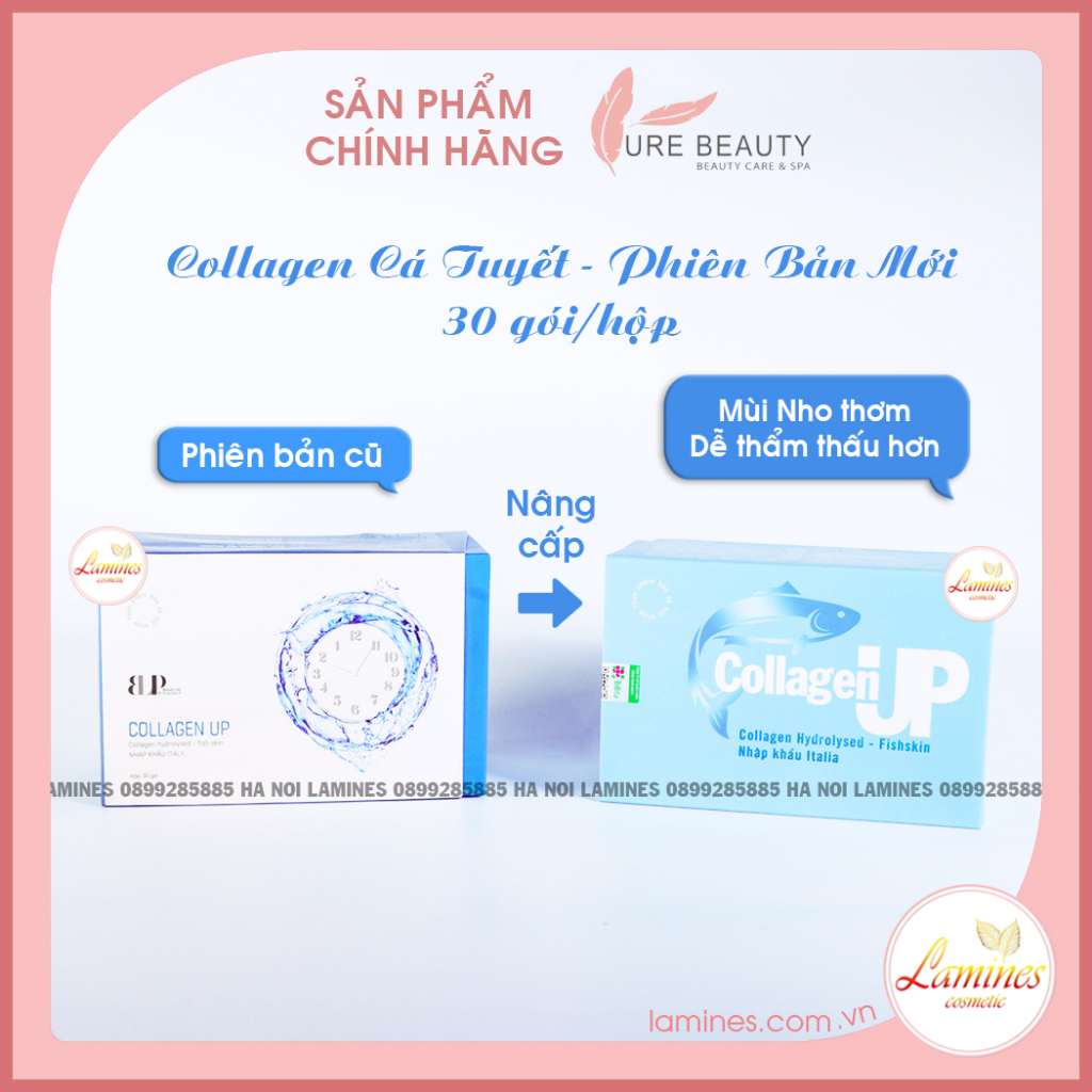 Collagen Cá Tuyết, Collagen Up BP Beauty Lab Pharma P, PureBeauty 30 gói/tháng