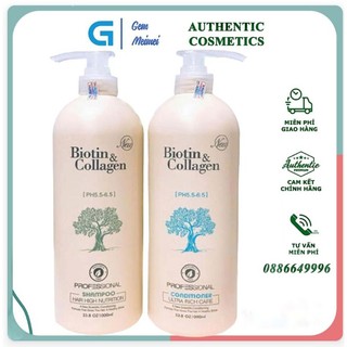 Cặp dầu gội xả biotin collagen trắng