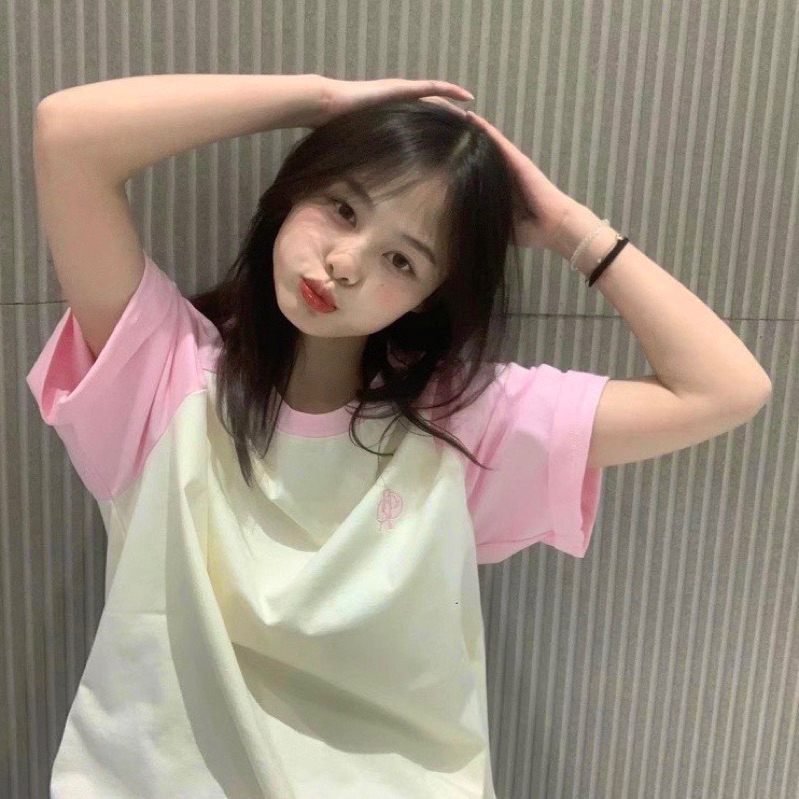 Áo thun phông Raglan logo tay PINK tay lỡ form rộng Thêu FPA Unisex