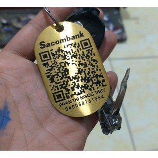 Móc khóa khắc mã qr code inox 304