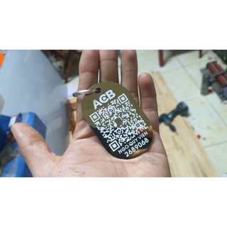 móc khóa khắc mã qr code inox 304