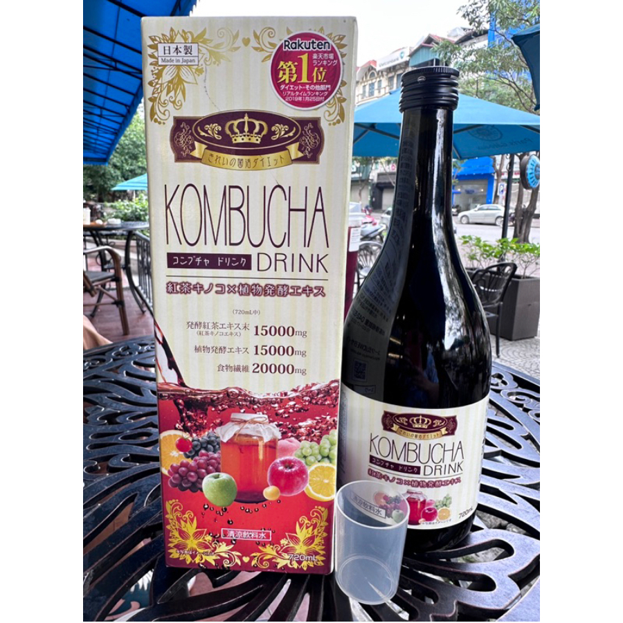 Kombucha Yuwa 720ml  Hàng chính hãng - Nước uống lên men Kombucha Yuwa 720ml