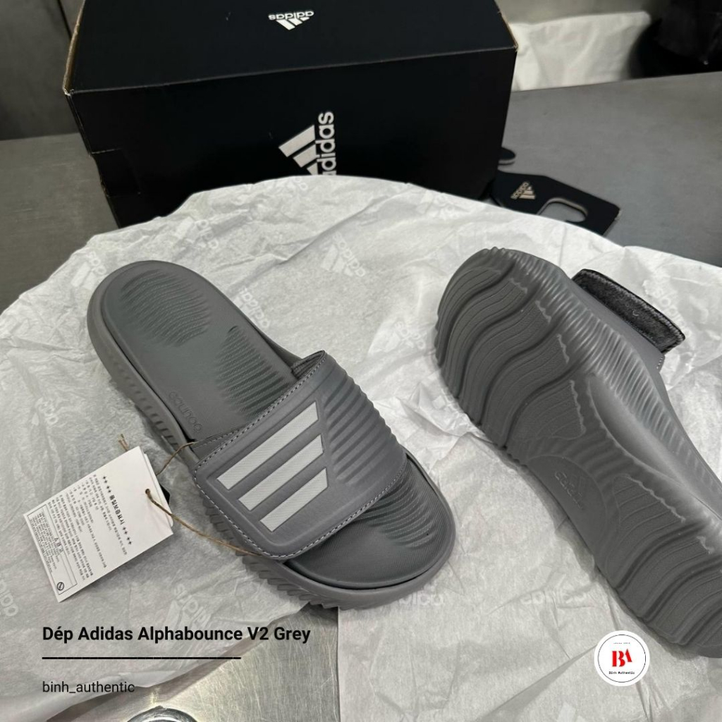Chính Hãng Dép quai dán Adidas Alphabounce v1 v2