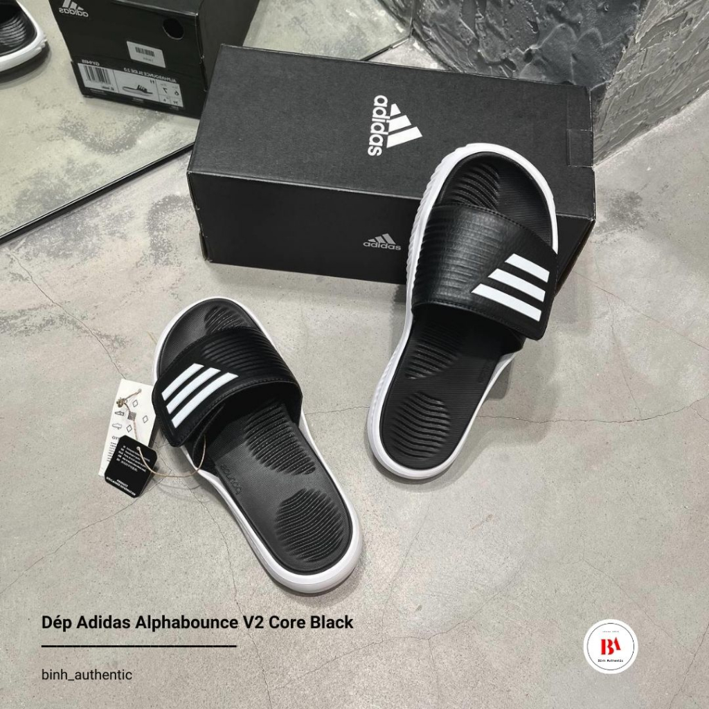 Chính Hãng Dép quai dán Adidas Alphabounce v1 v2