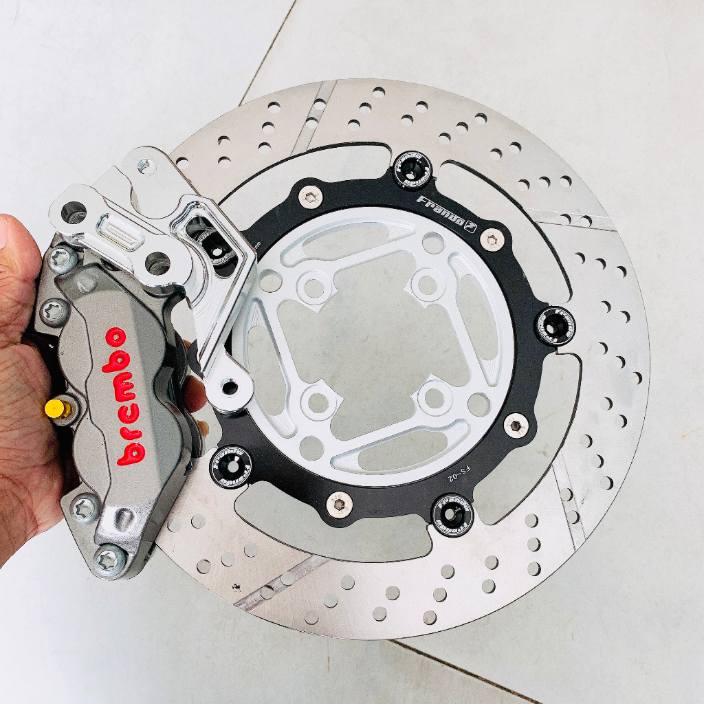 ✔️ FULL Dàn chân Phanh Trước xe WINNER X/V1 👉 Combo 3 món gồm: 👉 Heo Rembo 4pis + Đĩa FANDO 267mm (ĐEN) + Pad nhôm cnc