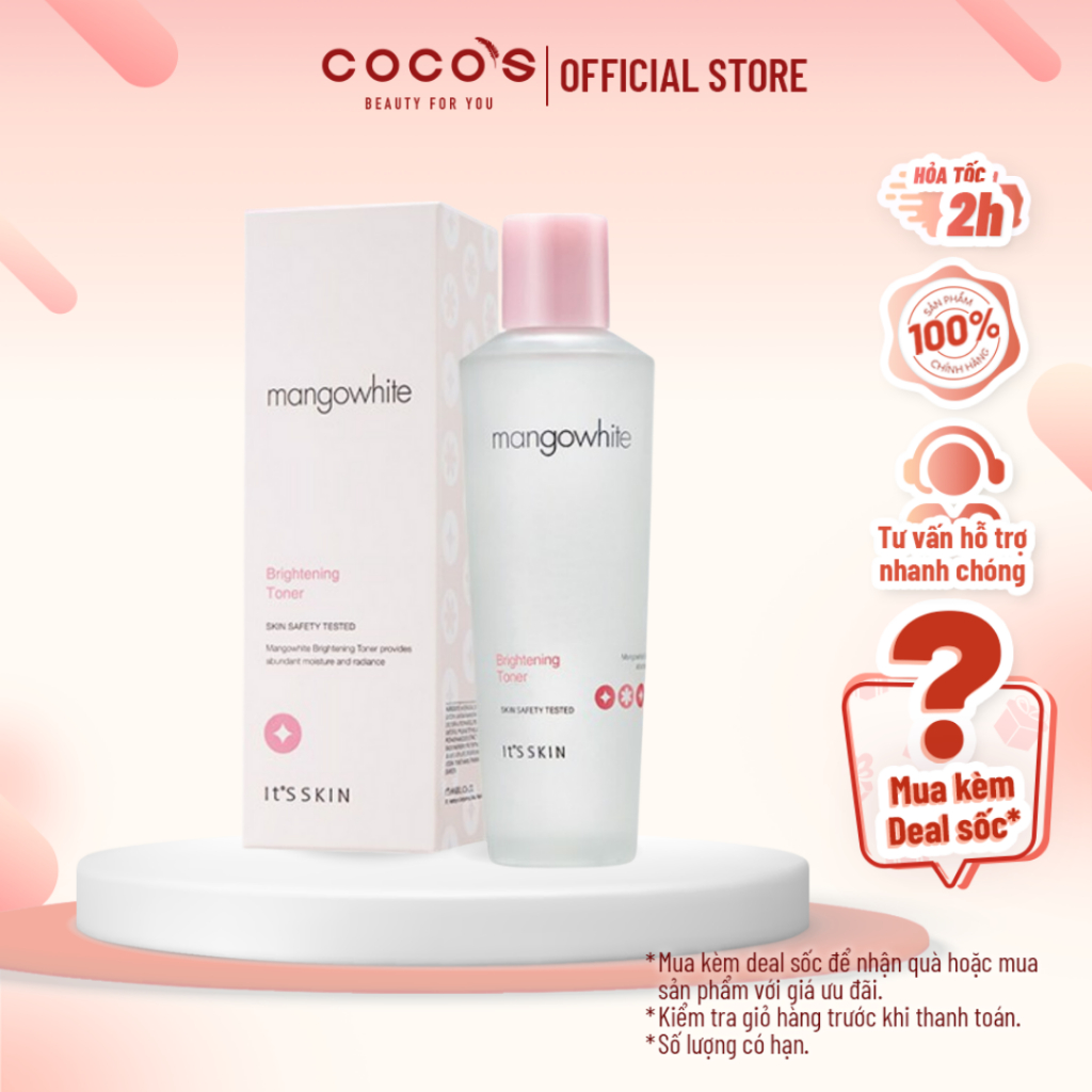Nước hoa hồng dưỡng sáng da It's Skin Mangowhite Brightening Toner 150ml