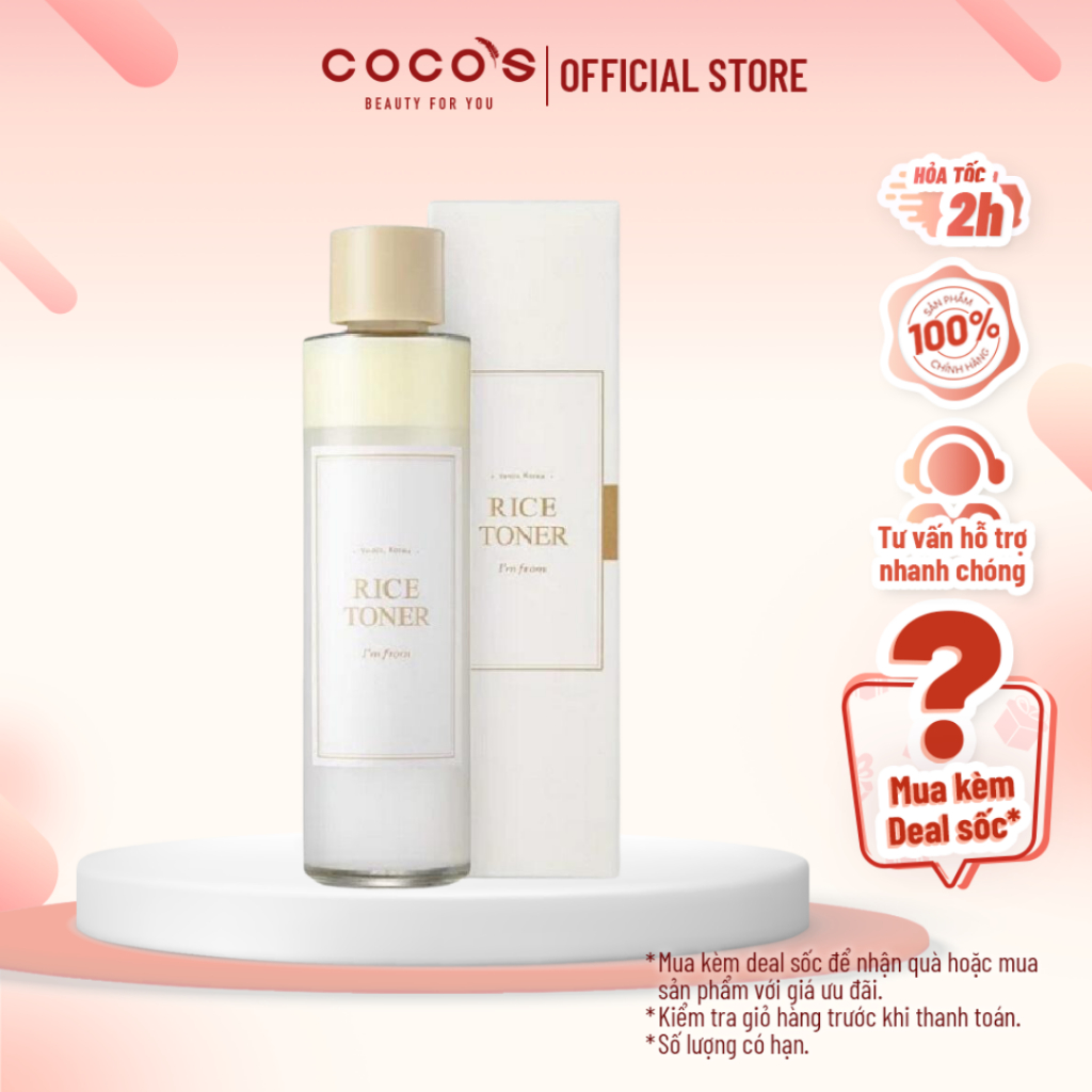 Nước hoa hồng chiết xuất gạo I'm From Rice Toner 150ml