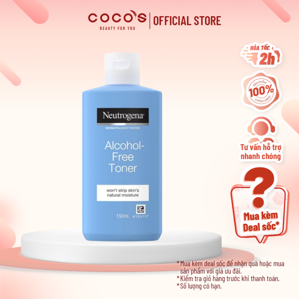 Nước Hoa Hồng Không Chứa Cồn Alcohol Free Toner Neutrogena 150ml