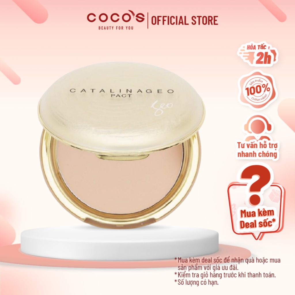 Phấn phủ siêu mịn Catalina Geo Pact 22g - [HỘP VÀNG]