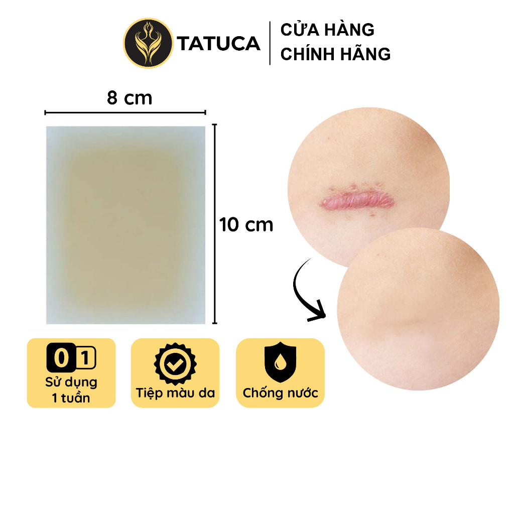 Combo 2 miếng dán che sẹo TATUCA 8x10cm A1012