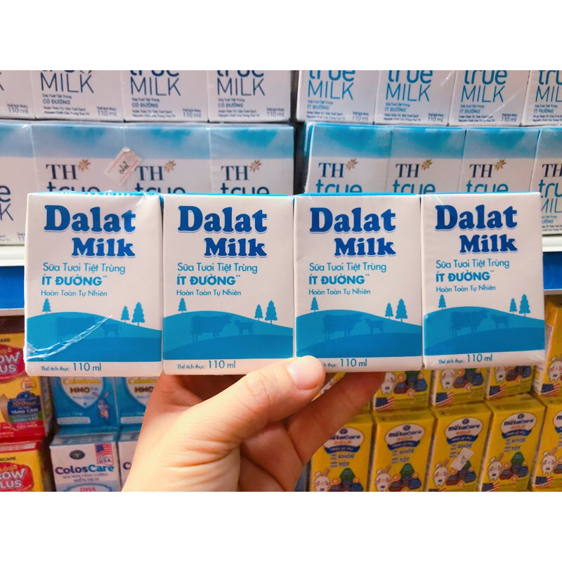 Sữa tươi tiệt trùng Dalatmilk 110ml