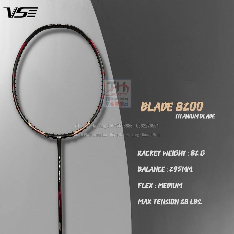 Vợt cầu lông VS 8000, 8100, 8200, 8300, 130, 710, 800, 810, 7000 kèm lưới + QC