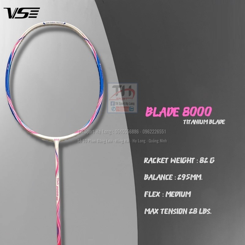 Vợt cầu lông VS 8000, 8100, 8200, 8300, 130, 710, 800, 810, 7000 kèm lưới + QC