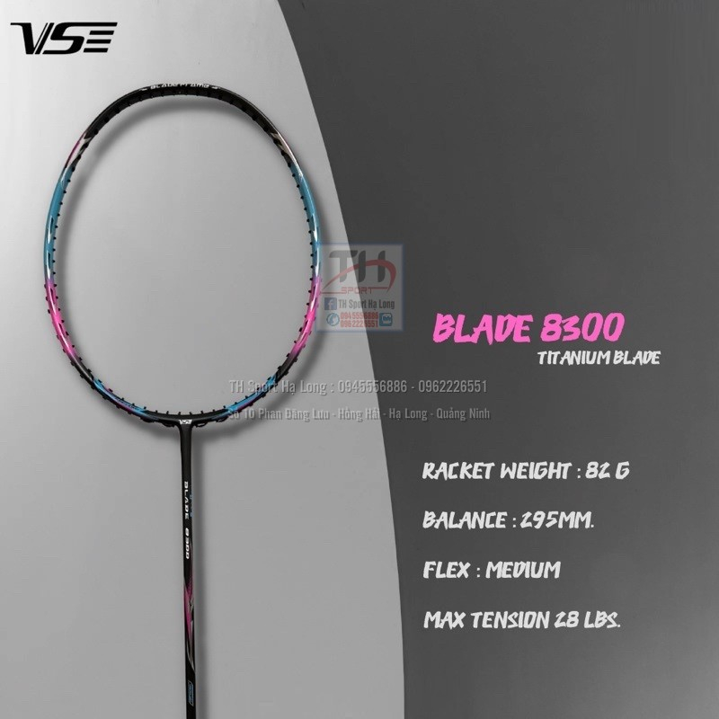 Vợt cầu lông VS 8000, 8100, 8200, 8300, 130, 710, 800, 810, 7000 kèm lưới + QC