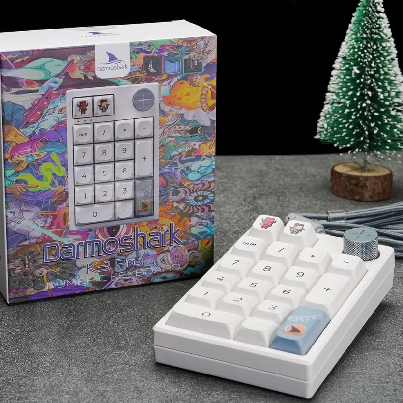 Bàn Phím Không Dây Darmoshark K3 PRO Numpad–19 keys, 3 modes , Huano switch, RGB