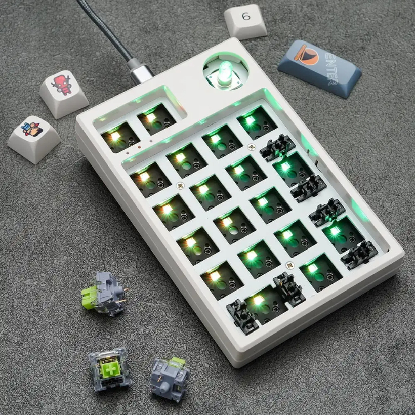 Bàn Phím Không Dây Darmoshark K3 PRO Numpad–19 keys, 3 modes , Huano switch, RGB