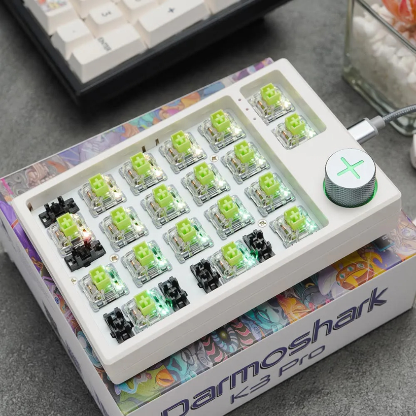 Bàn Phím Không Dây Darmoshark K3 PRO Numpad–19 keys, 3 modes , Huano switch, RGB