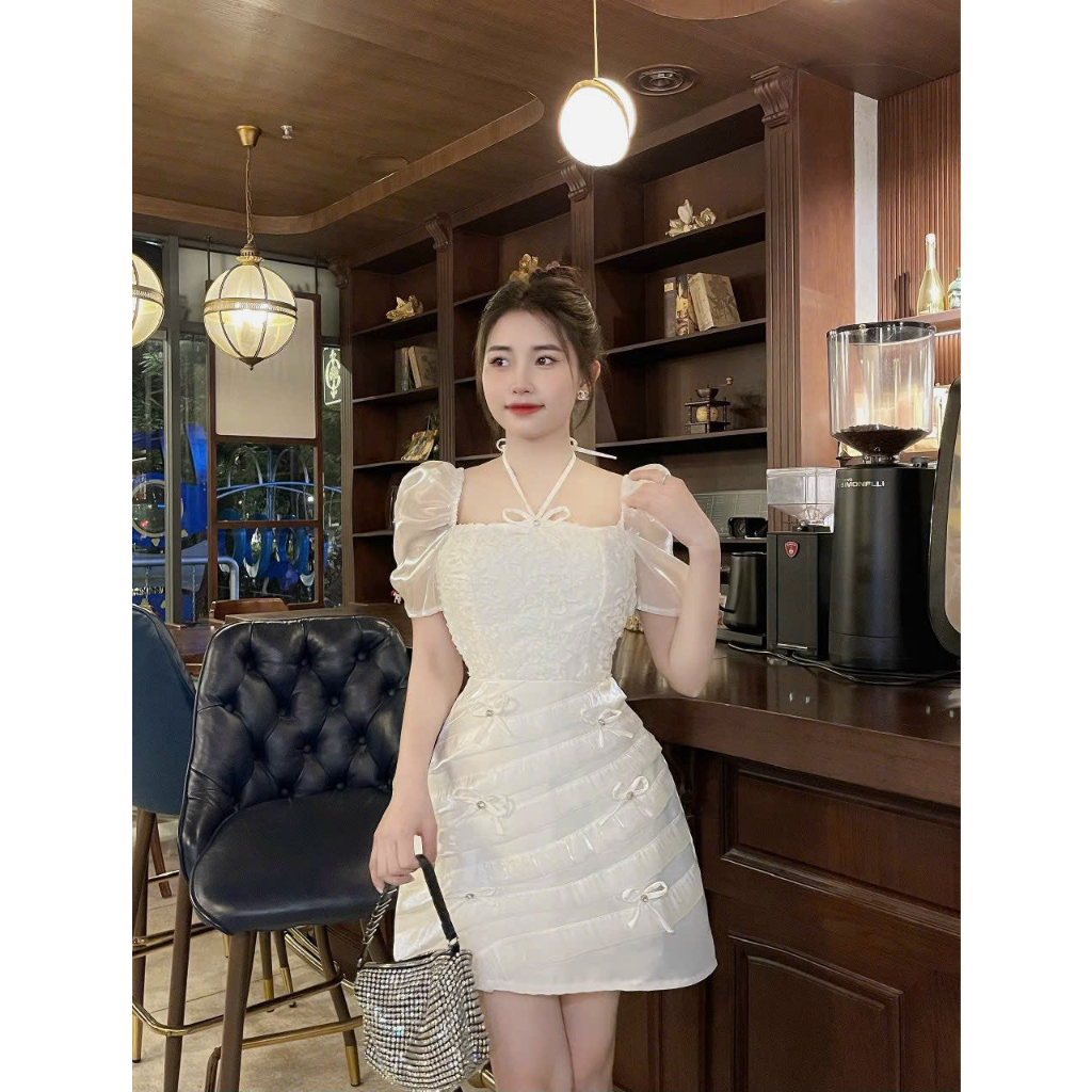 VÁY TAFTA ĐÍNH HOA - VENUS DESIGN