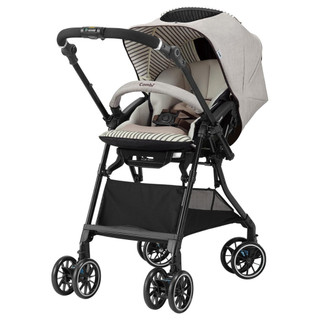 [CHÍNH HÃNG]  Xe Đẩy Combi Sugocal 4 Cass Compact mái vuông màu be xám | ANNBEBE