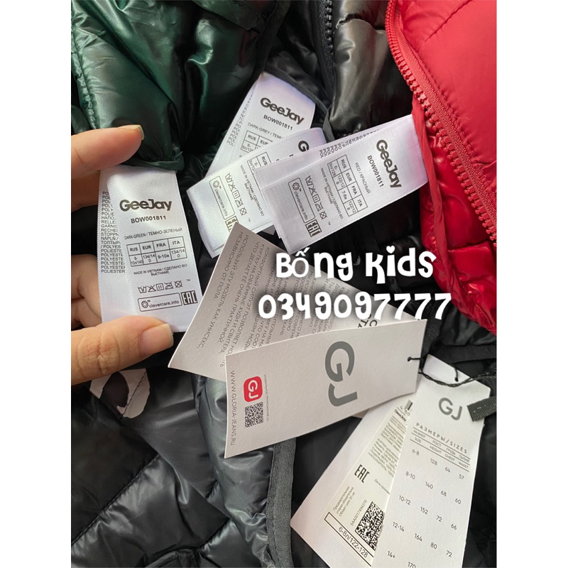 Áo Phao Bé Trai Mềm Nhẹ Basic GÊ