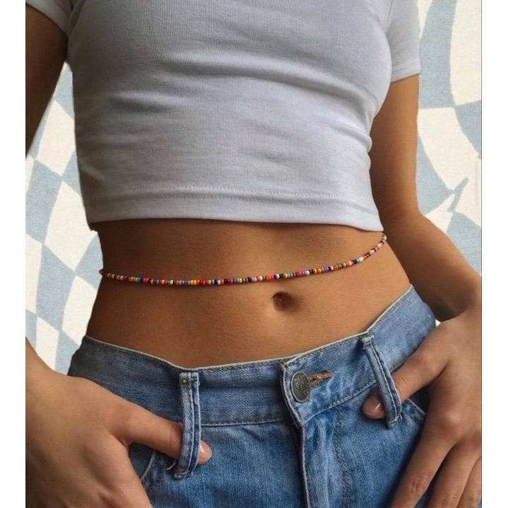 Dây Đeo Eo Hạt Cườm Handmade Nhiều Màu Sắc