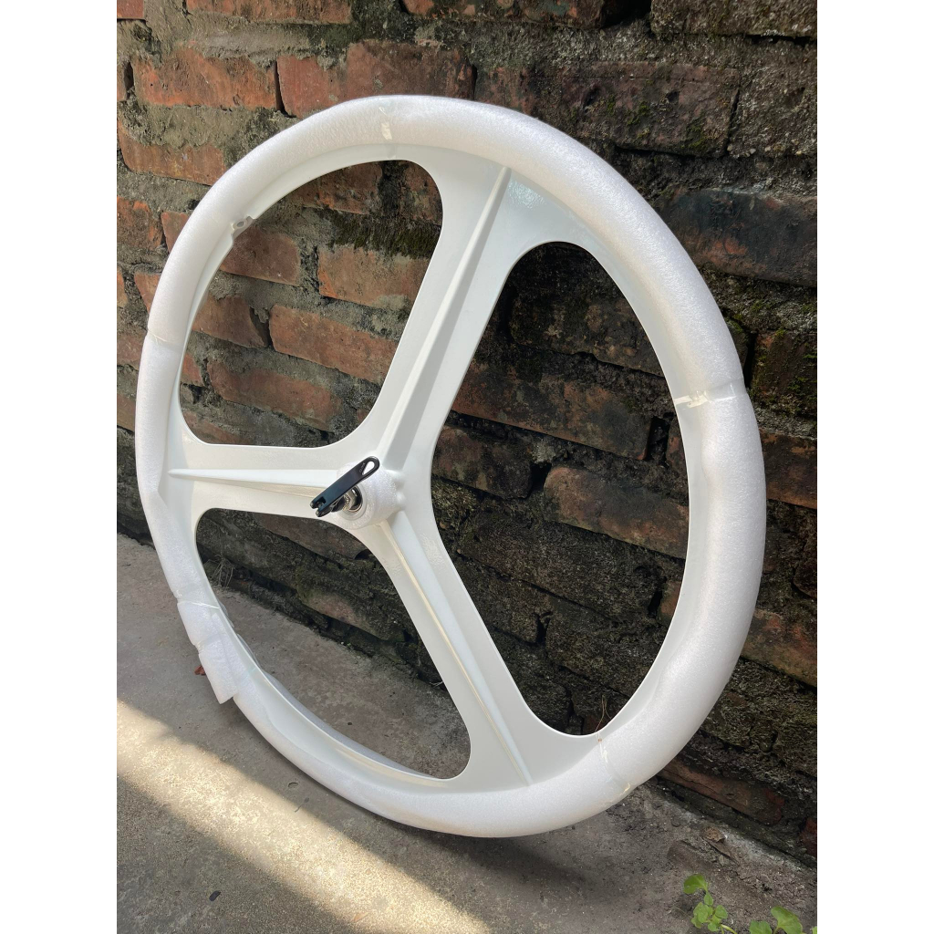 Vành 3 đao tháo lắp nhanh nhôm bánh trước cho xe đạp Fixed gear