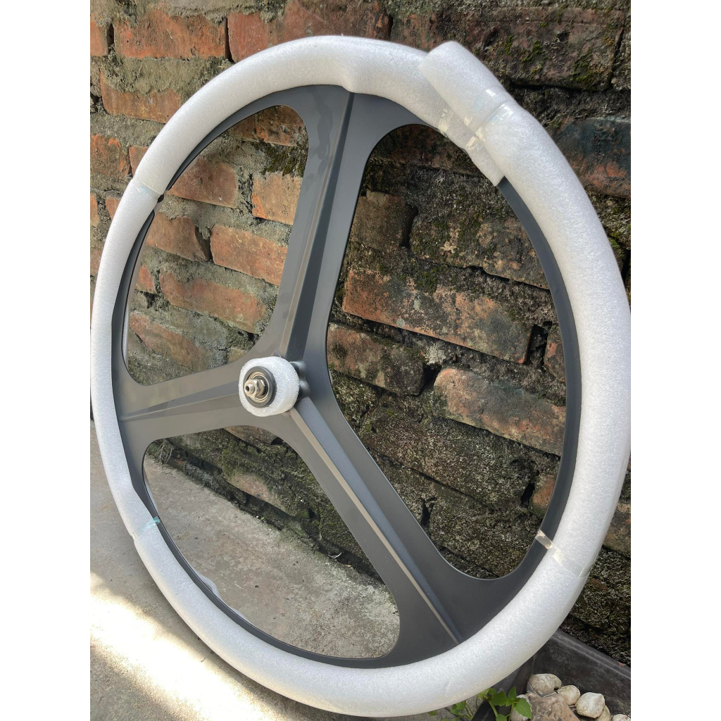 Vành 3 đao tháo lắp nhanh nhôm bánh trước cho xe đạp Fixed gear