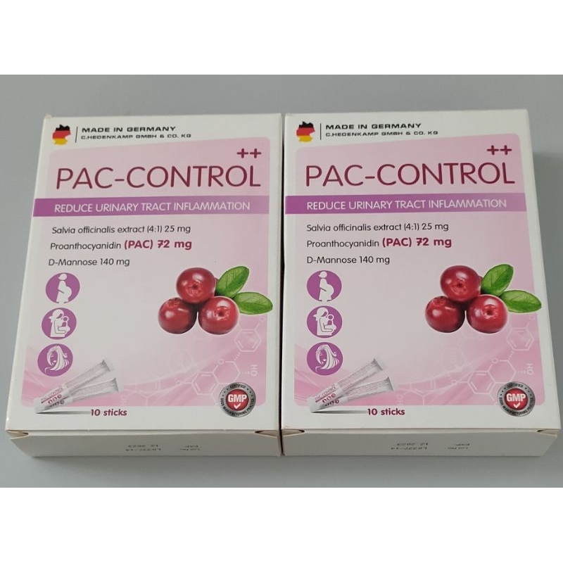 Pac Control Thực phẩm BVSK lợi tiểu, hỗ trợ điều trị viêm đường tiết niệu (dùng được cho cả phụ nữ mang thai)