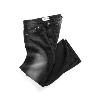 Quần jeans vintage rgl seventown washed low jeans màu đen local brand