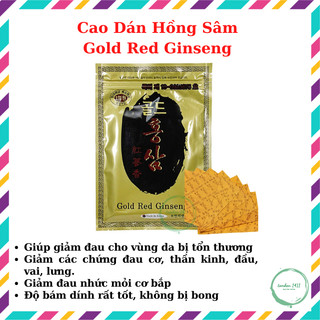 Cao dán hồng sâm gold red ginseng hàn quốc