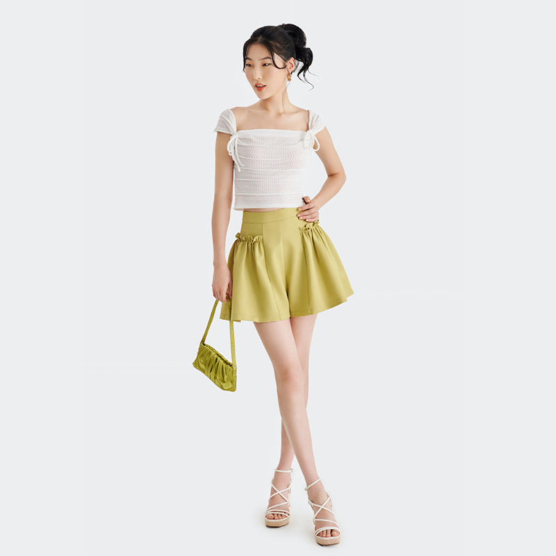 Quần short MARC FASHION ống rộng bèo sườn - CBSH050923