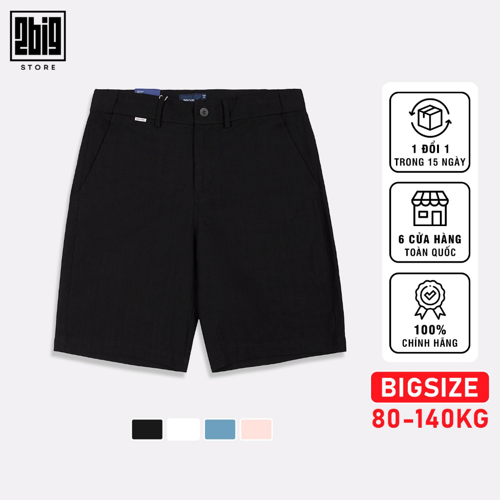 BIGSIZE NAM 80-140KG QUẦN SHORT LINEN SL001 2BIG NAVY STAR
