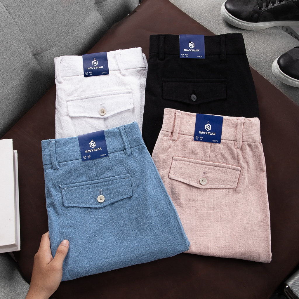 BIGSIZE NAM 80-140KG QUẦN SHORT LINEN SL001 2BIG NAVY STAR
