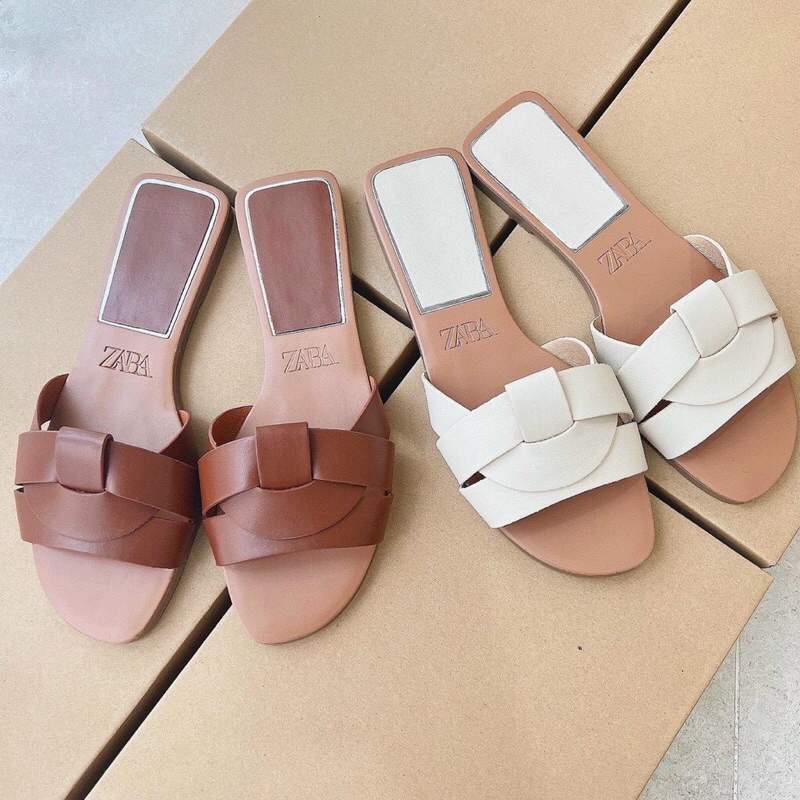 Dép quai đan chéo jean