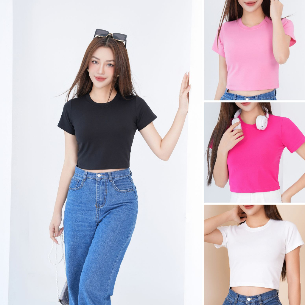 Áo croptop trơn - Áo croptop nữ ôm body màu trơn - Loza PH403302