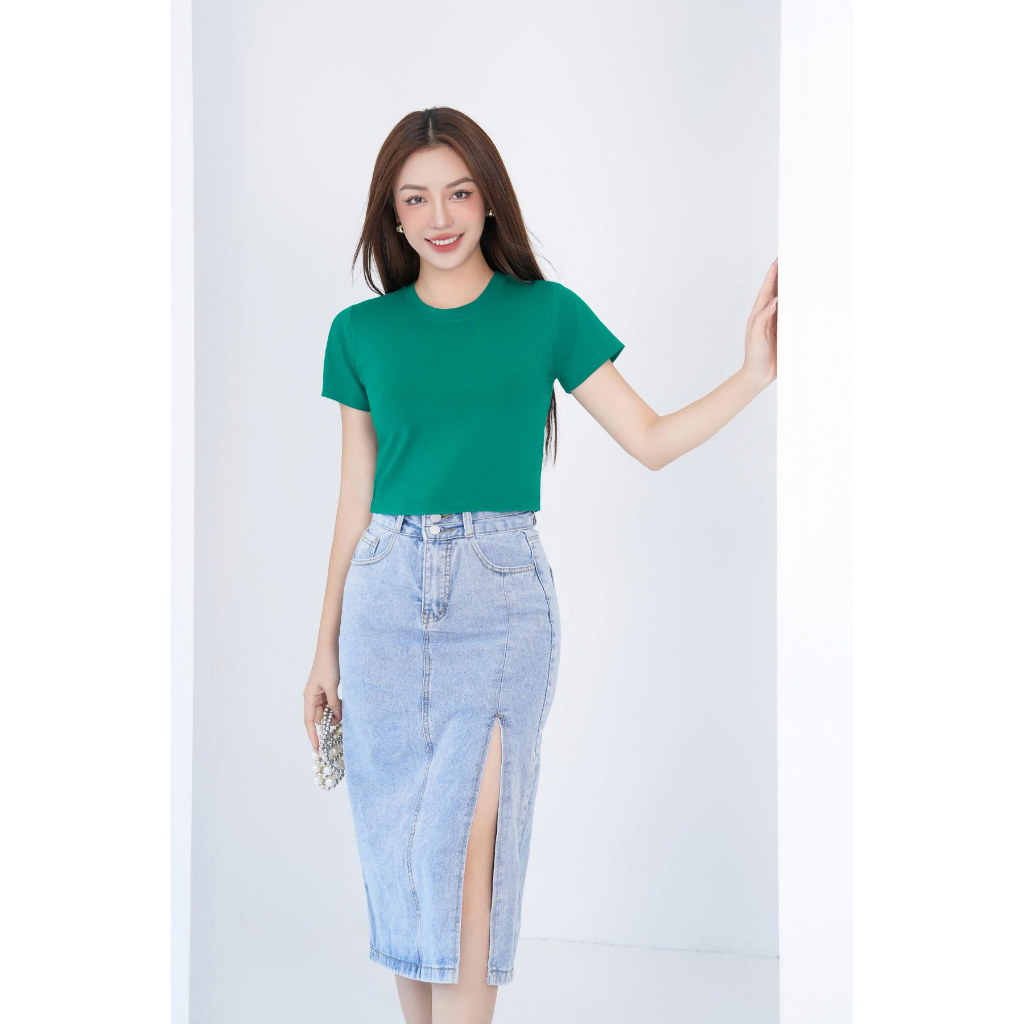 Áo croptop trơn - Áo croptop nữ ôm body màu trơn - Loza PH403302