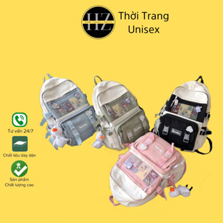 Balo nam nữ vải dù mịn ulzzang đi học thời trang nhiều ngăn đựng laptop đi học đi chơi