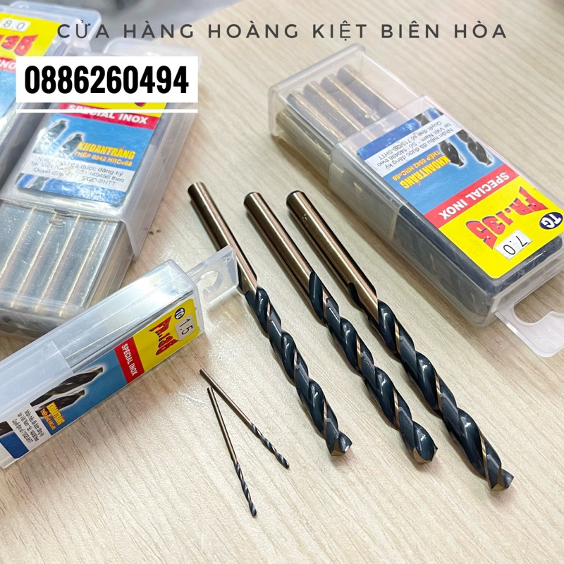 MŨI KHOAN SẮT INOX PHÁP XỊN CTY HOÀNG NAM 1- 4.5MM