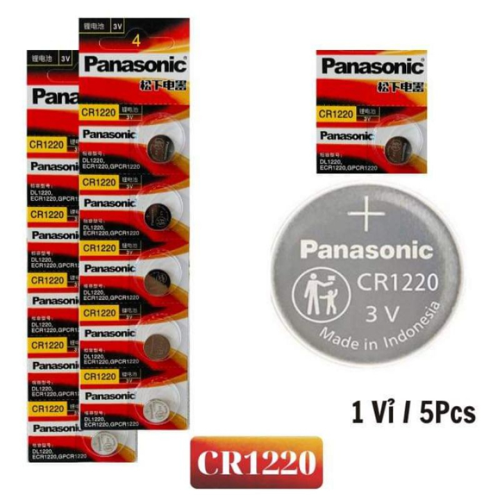 VỈ NĂM VIÊN PIN CMOS PANASONIC 1220