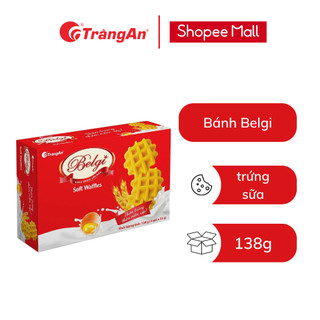 Hộp bánh Belgi trứng sữa 138g, thương hiệu Tràng An, hạn sử dụng 12 tháng, date luôn mới, thích hợp bày lễ