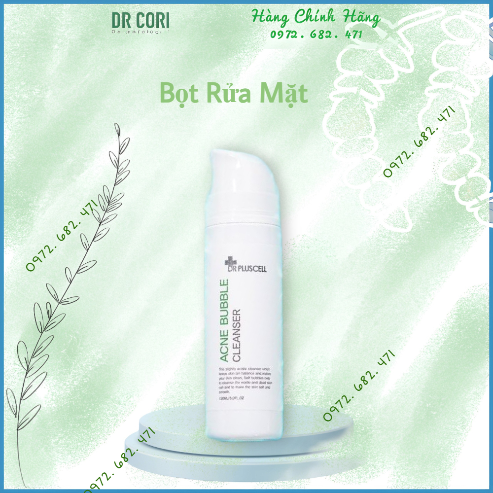 Sữa Rửa Mặt Dạng Bọt Cho Da Dầu Mụn_ Dr Pluscell Acne Bubble Cleanser