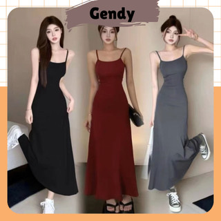 Váy body 2 dây, dầm maxi dáng dài đuôi cá xòe 3 màu siêu hot